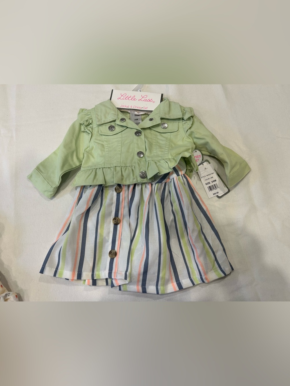 Baby girl little lass 3pc set